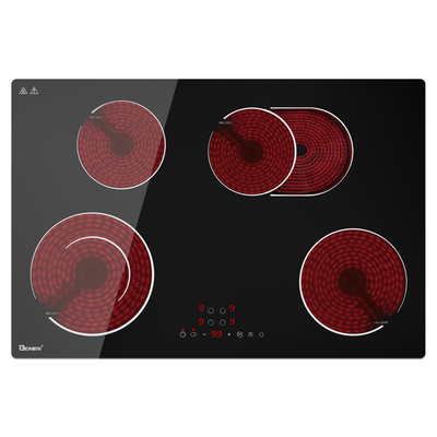 kupować Elektryczny kucharz 4 palniki 220V Ceramic Cooktop 30 Inch Glass Cooktop 7200W online manufacture