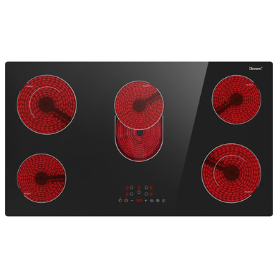 36-calowy, 5-palnik elektryczny 8400w Radiant Ceramic Cooktop 220~240v