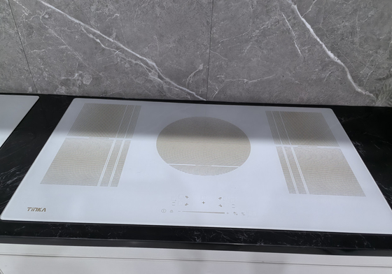 Czarny biały wbudowany elektryczny kucharz Ceramic Glass / Borosilicate Glass Top